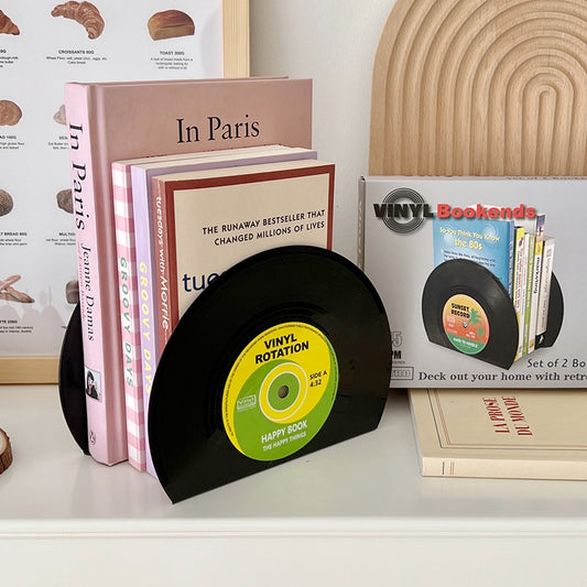 Vinyl CD Bookends Designer