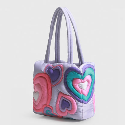 Heart Rainbow Tote Bag