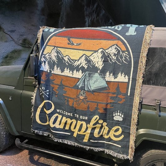 Camping Campfire Blanket