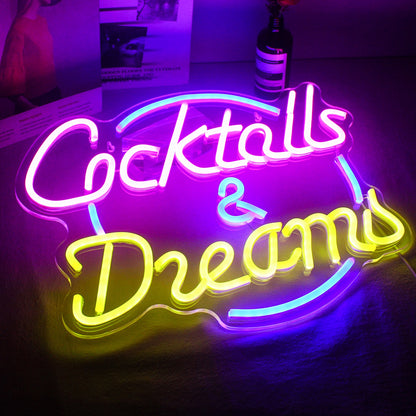 Cocktails&Dreams Neon Light