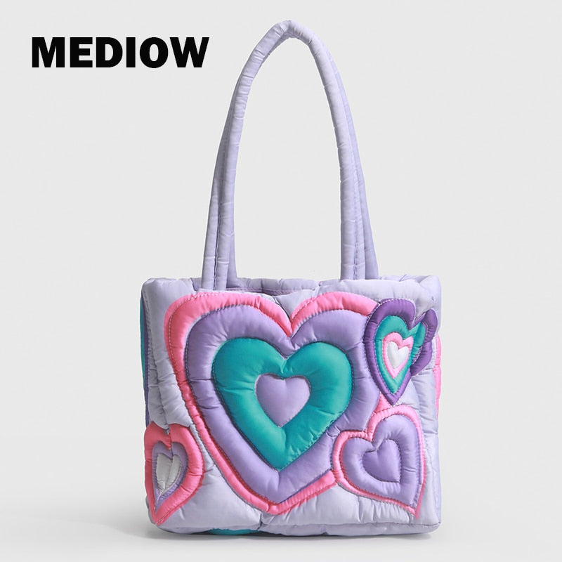 Heart Rainbow Tote Bag